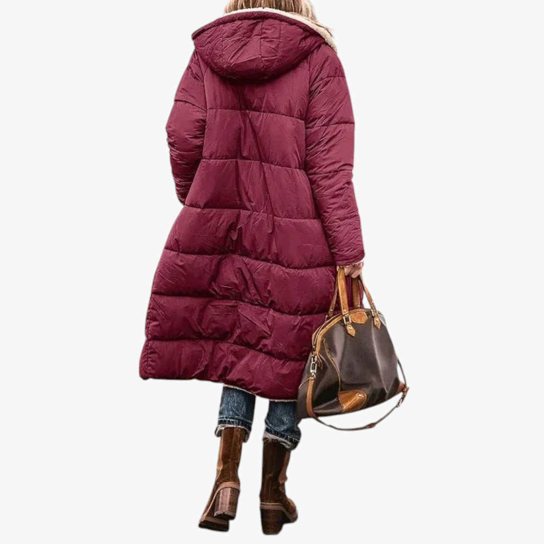 Dame quiltet frakke | lang