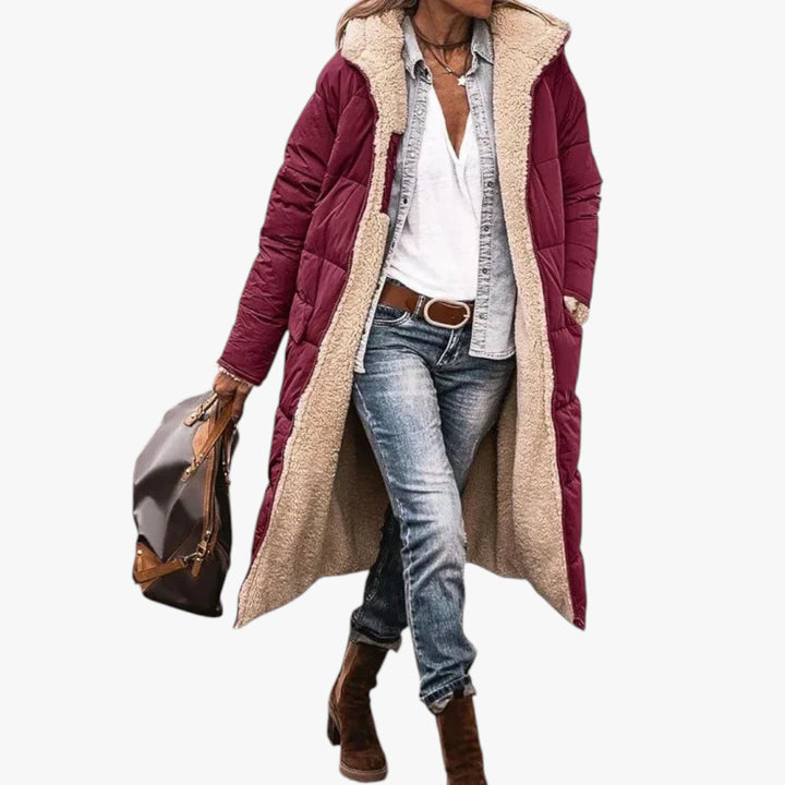 Dame quiltet frakke | lang